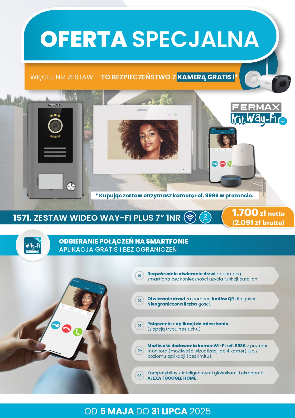 Zestaw Fermax Wideodomofon + Kamera