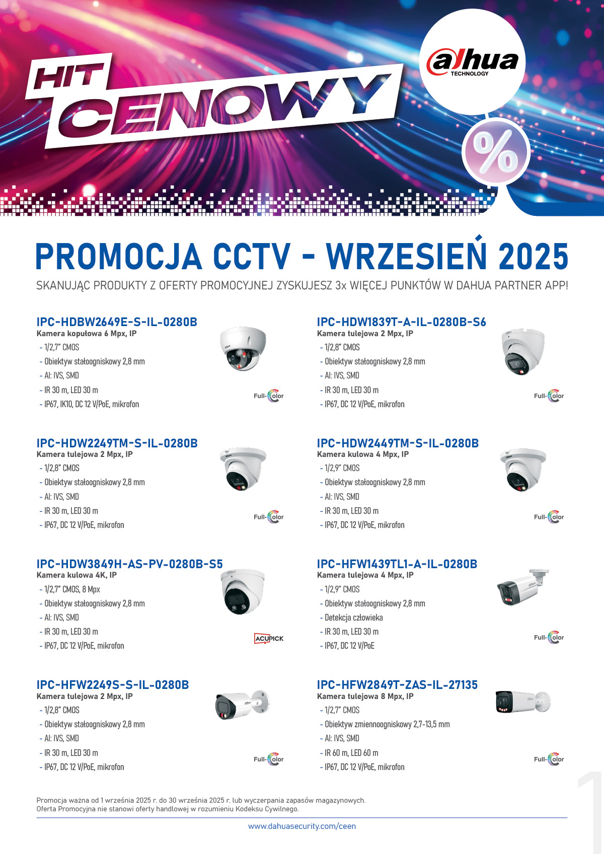 Dahua Wrzesień 2025 Promocja