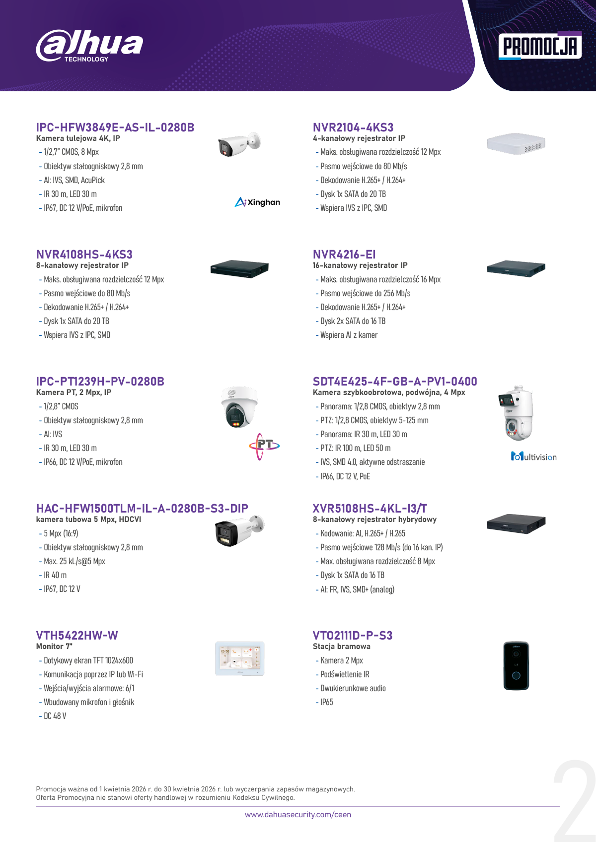 Dahua Kwiecień 2026 Promocja
