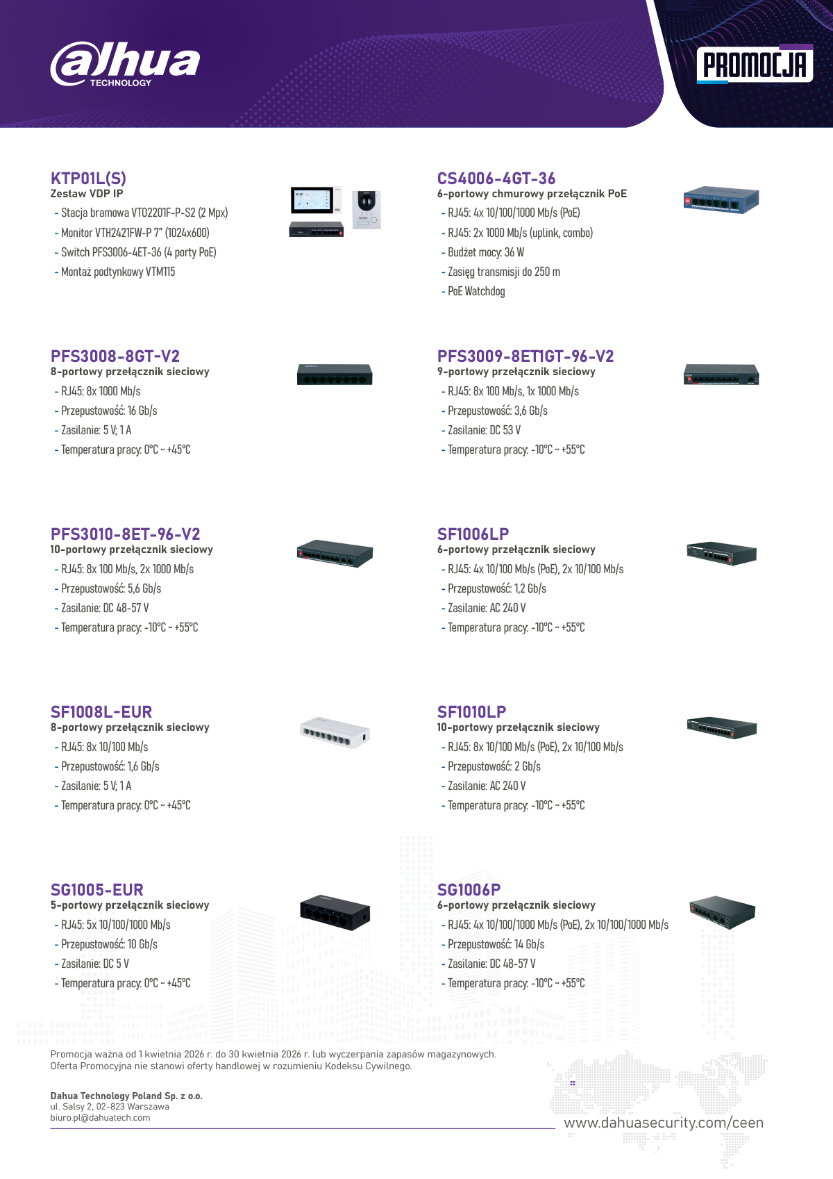 Dahua Kwiecień 2026 Promocja