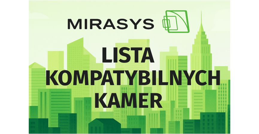 Mirasys - nowa lista kamer kompatybilnych