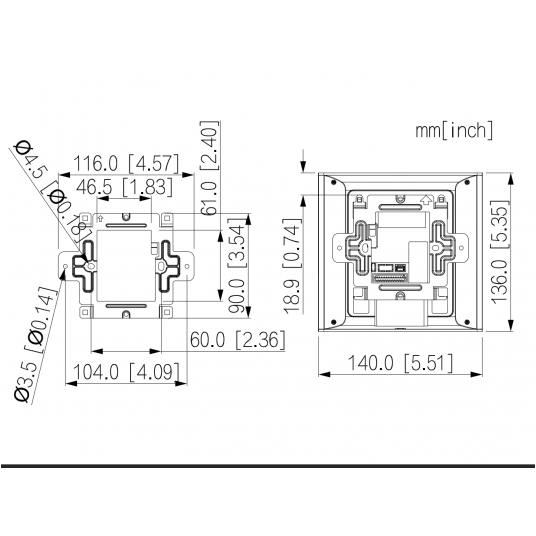 4,3-calowy pojemnościowy ekran dotykowy TFT Dahua - VTH2612L-W