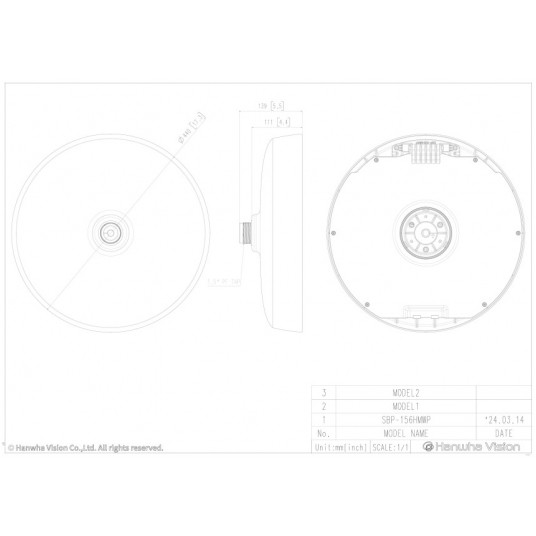 Adapter do montażu podwieszanego kamer Hanwha Vision - SBP-156HMWP -zdjęcie numer 2