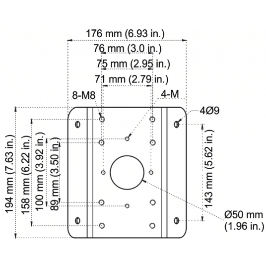 Adapter kątowy do wspornika TVP-WMB Aritech - TVP-WM-CM -zdjęcie numer 3