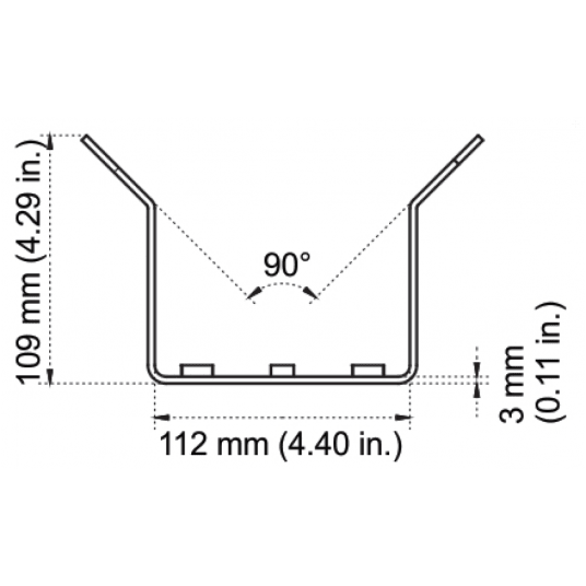 Adapter kątowy do wspornika TVP-WMB Aritech - TVP-WM-CM -zdjęcie numer 4