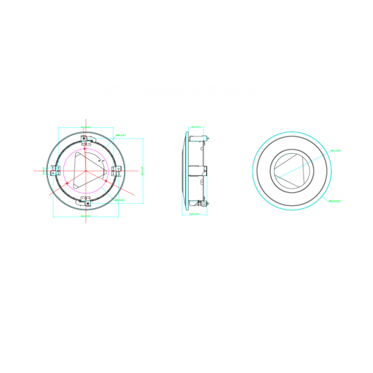 Adapter montażowy do kamer serii S6 z wiązką przewodów do sufitów podwieszanych TruVision- TVD-VFM3
