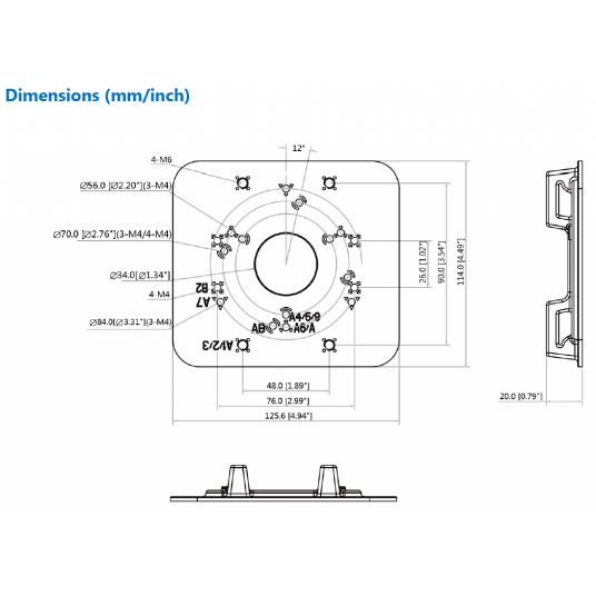 Aluminiowy adapter do montażu słupowego Dahua - PFA152-E