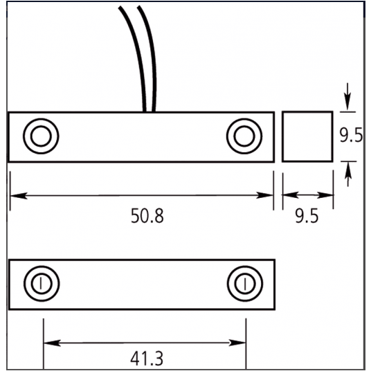 Czujka magnetyczna, NC, Aritech - DC101R4.7 -zdjęcie numer 2