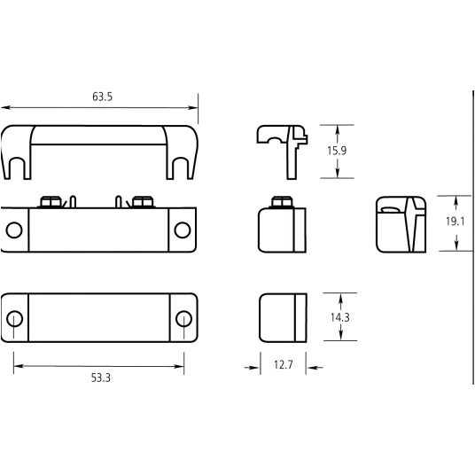 Czujka magnetyczna z zaciskami śrubowymi Aritech - DC102 -zdjęcie numer 2