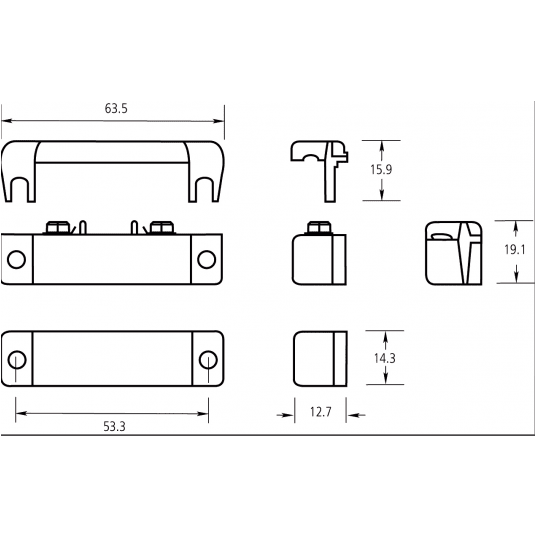 Czujka magnetyczna z zaciskami śrubowymi Aritech - DC104 -zdjęcie numer 2