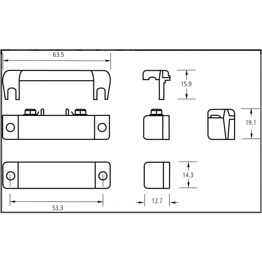 Czujka magnetyczna z zaciskami śrubowymi, NC, Aritech - DC102R4.7 -zdjęcie numer 2