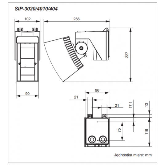 Czujka zewnętrzna PIR Optex - SIP-4010WF