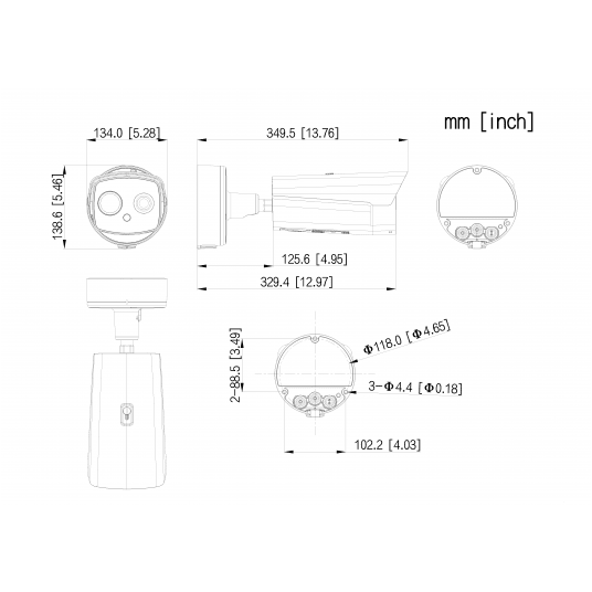 Hybrydowa kamera termowizyjna tubowa 4MP WizSense Dahua - TPC-BF5441-B25F12-BM-S2 -zdjęcie numer 4