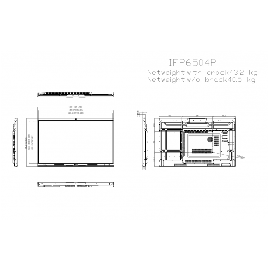 Interaktywny wyświetlacz dotykowy 65" AG Neovo - AI -IFP6504 Prime