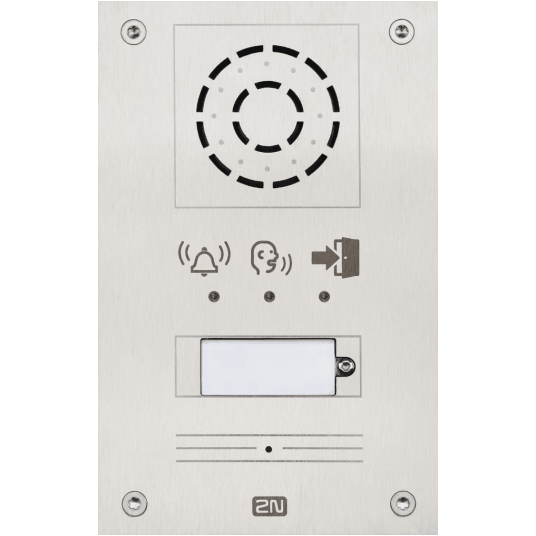 Jednoprzyciskowy zewnętrzny domofon audio IP 2N z piktogramami LED - 9153101P