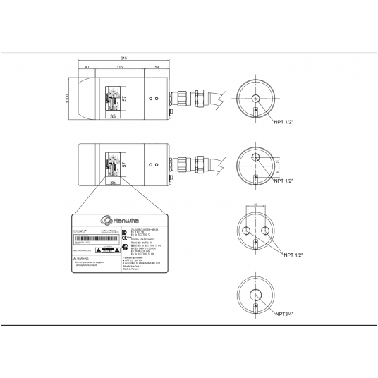 Kamera CCTV odporna na wybuchy TNO-C8083E