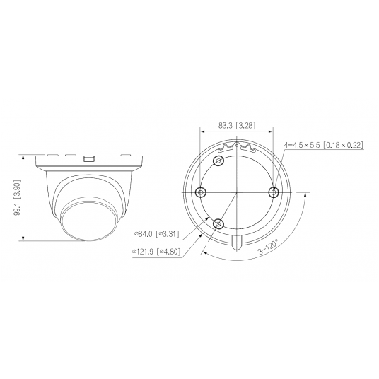 Kamera Eyeball WizSense Network Dahua 5 MPix - IPC-HDW2549TM-S-IL-0280B