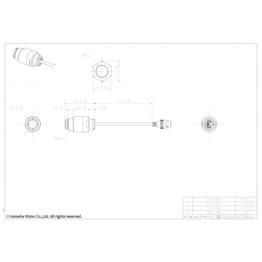 Kamera fisheye szerokokątna Hanwha Vision - SLA-F1080FA -zdjęcie numer 3