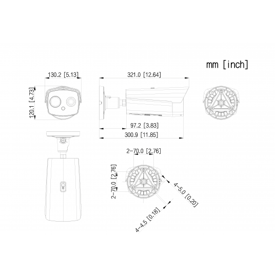 Kamera hybrydowa termowizyjna tubowa 4MP WizSense Dahua - TPC-BF5441-B35Z3-BM-S2 -zdjęcie numer 4