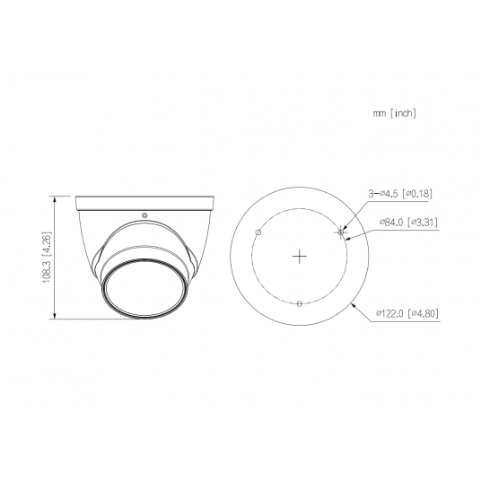 Kamera IP Eyeball IR Vari-focal WizSense Dahua 8MPix -IPC-HDW4841T-ZS-27135