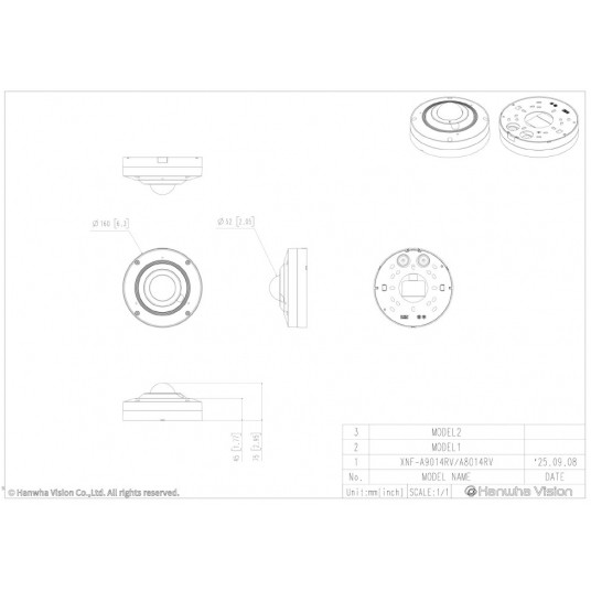 Kamera IP fisheye AI 6 MP Seria X Hanwha Vision - XNF-A8014RV -zdjęcie numer 3