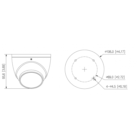 Kamera IP IR Fixed-focal Eyeball WizMind 8 MPix Dahua - IPC-HDW4841EM-S-0280B -zdjęcie numer 2