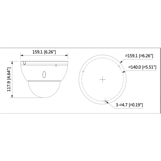 Kamera IP kopułkowa wandaloodporna zmiennoogniskowa WizMind Dahua 5 Mpix z AI i IR - IPC-HDBW5541E-Z