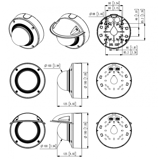Kamera IP kopułowa AI 6 MP Seria X Hanwha Vision - XND-8083RV -zdjęcie numer 3