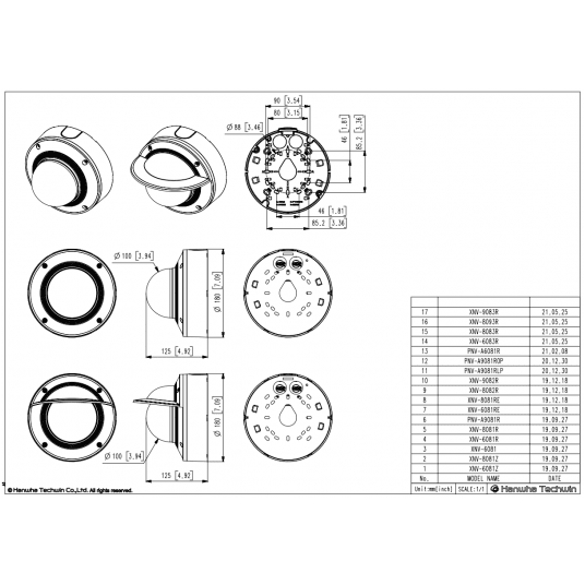 Kamera IP kopułowa AI 6 MP Seria X Hanwha Vision - XNV-8083R -zdjęcie numer 4