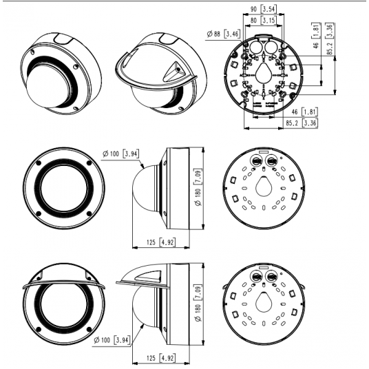 Kamera IP kopułowa AI 8 MP Seria X Hanwha Vision - XND-9083RV -zdjęcie numer 3