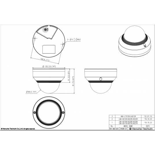 Kamera IP kopułowa Hanwha Vision Seria A 4 MPix - ANV-L7012R