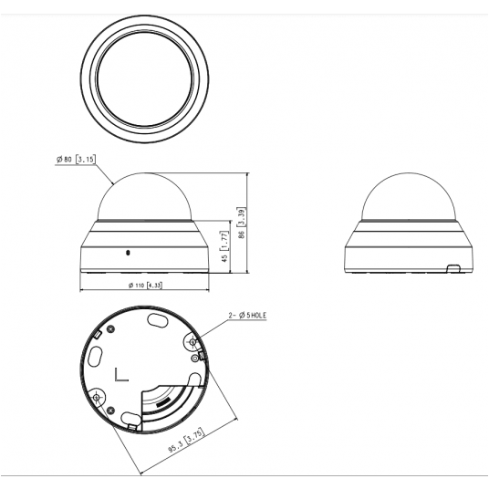 Kamera IP kopułowa Hanwha Vision Seria Q 2 MPix - QND-6022R1