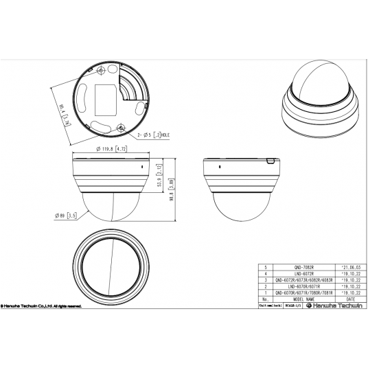 Kamera IP kopułowa Hanwha Vision Seria Q 4 MPix - QND-7082R