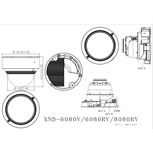Kamera IP kopułowa Hanwha Vision Seria X 5 MPix - XND-8080RV