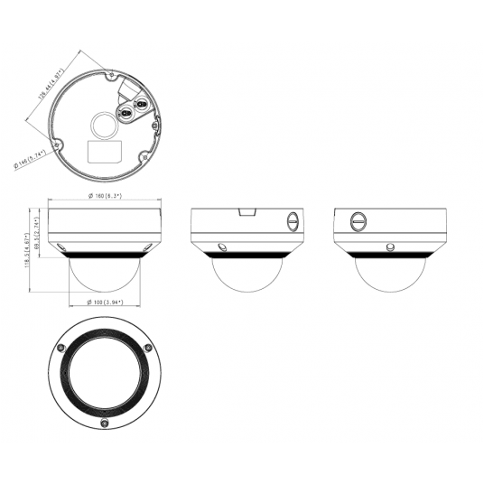 Kamera IP kopułowa Hanwha Vision Seria X 5 MPix - XNV-8080R