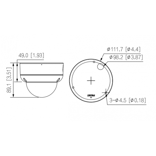 Kamera IP kopułowa wandaloodporna Dahua WizSense 8 MPix - IPC-HDBW3842E-AS-0280B
