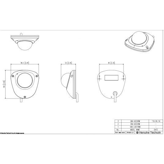 Kamera IP kopułowa wandaloodporna Hanwha Vision Seria Q 2 MPix - QNV-6024RM
