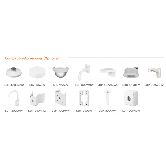 Kamera IP kopułowa wandaloodporna Hanwha Vision Seria Q 2 MPix - QNV-6082R