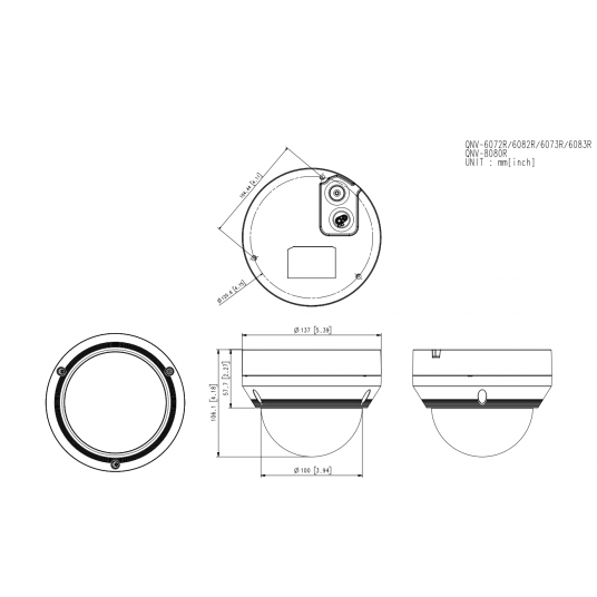 Kamera IP kopułowa wandaloodporna Hanwha Vision Seria Q 2 MPix - QNV-6082R