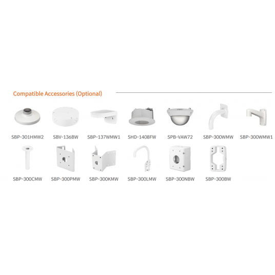 Kamera IP kopułowa wandaloodporna Hanwha Vision Seria Q 2 MPix - QNV-6082R1
