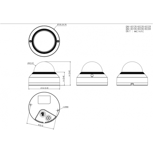 Kamera IP kopułowa wandaloodporna Hanwha Vision Seria Q 4 MPix - QNV-7022R