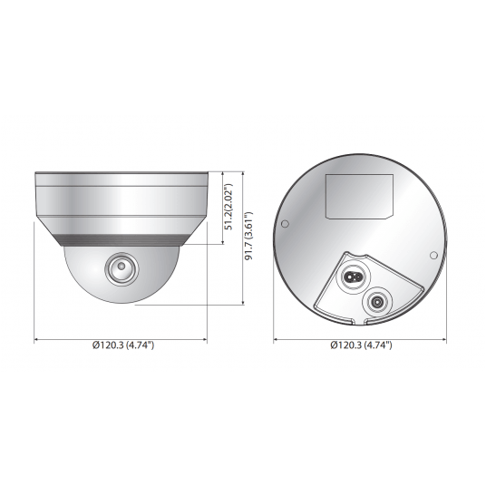 Kamera IP kopułowa wandaloodporna Hanwha Vision Seria Q 5 MPix - QNV-8010R