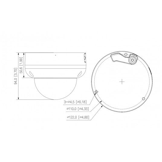 Kamera IP kopułowa WizMind Dahua 5 Mpix - IPC-HDBW5541R-ASE-0280B-S3-BLACK -zdjęcie numer 3