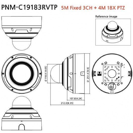 Kamera IP Multisensorowa Hanwha Vision 5 MP Seria P - PNM-C19183RVTP
