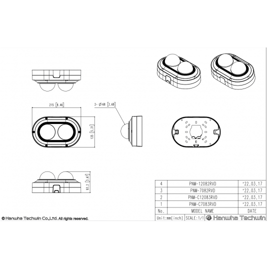 Kamera IP Multisensorowa Hanwha Vision AI Seria P - PNM-C7083RVD