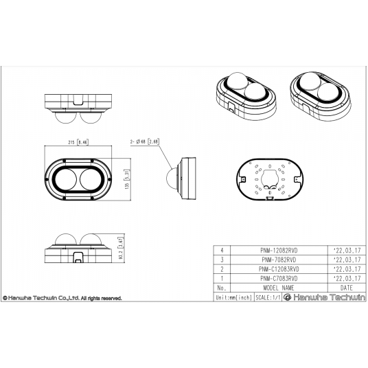 Kamera IP Multisensorowa Hanwha Vision Seria P - PNM-12082RVD