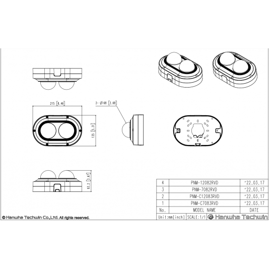 Kamera IP Multisensorowa Hanwha Vision Seria P - PNM-7082RVD