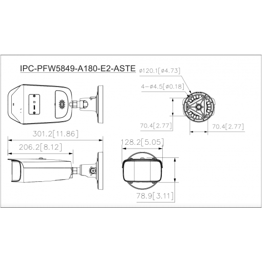 Kamera IP panoramiczna WizMind Dahua 2x4 Mpix - IPC-PFW5849-A180-E2-ASTE-0360B