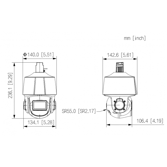 Kamera IP PTZ 4Mpix 10x TiOC WizSense Dahua - SD3E410DB-GNY-A-PV1