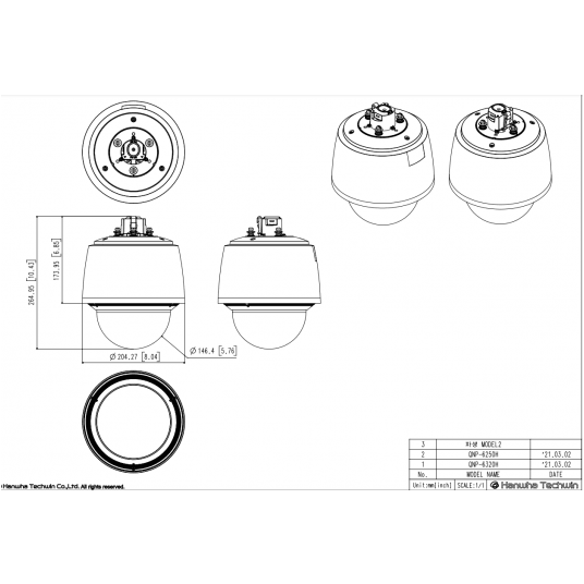 Kamera IP PTZ Hanwha Vision Seria Q 2 MPix - QNP-6250H